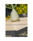 Gartenset VENISE-TB200 Tisch + 6 Sessel ALU-MIAMI-FT stapelbar Anthrazitgrau