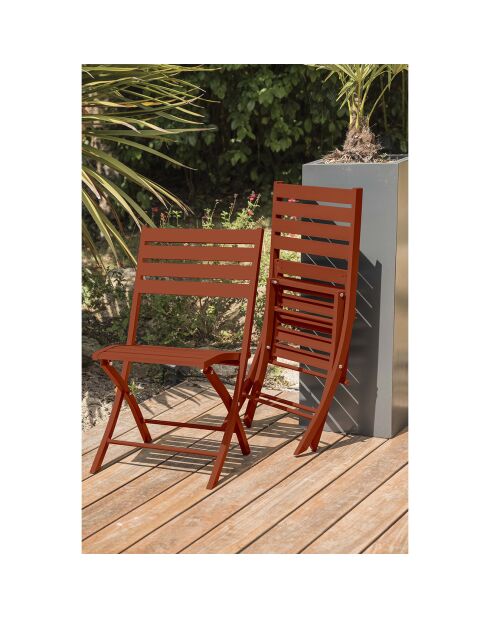 2 vouwstoelen MARIUS-CP-TERRA terracotta - 46x41x82 cm