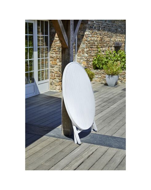 MARIUS-TB110-GRIS Klappgartentisch + 4 MARIUS-CP-GRIS zusammenklappbare graue Stühle