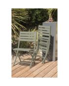 Gartenset MARIUS-TB110-KAKI Klapptisch + 4 MARIUS-CP-KAKI Klappstühle in Khaki