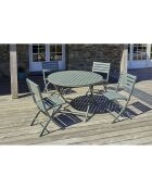 Gartenset MARIUS-TB110-KAKI Klapptisch + 4 MARIUS-CP-KAKI Klappstühle in Khaki