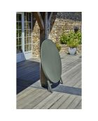 Klappbarer Gartentisch Marius aus khakifarbenem Aluminium - D.110x73 cm