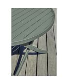 Klappbarer Gartentisch Marius aus khakifarbenem Aluminium - D.110x73 cm