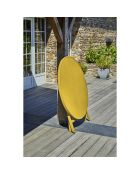 Marius opvouwbare tuintafel in mosterdgeel aluminium - D.110x73 cm