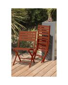 Marius opvouwbare tuintafel in terracotta aluminium - 140x80x73 cm