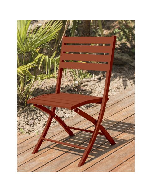 Marius opvouwbare tuintafel in terracotta aluminium - 140x80x73 cm