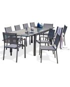 Gartenset Tisch TOLEDE 10 Personen Anthrazitgrau