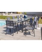 Gartenset Tisch TOLEDE 10 Personen Anthrazitgrau