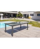 Gartenset Tisch TOLEDE 10 Personen Anthrazitgrau