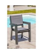 Gartenset TOLEDE Tisch 8 Personen Anthrazitgrau