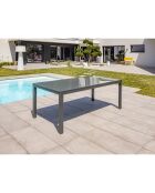 Gartenset Tisch TOLEDE 10 Personen Anthrazitgrau