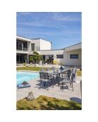 Gartenset TOLEDE Tisch 8 Personen Anthrazitgrau