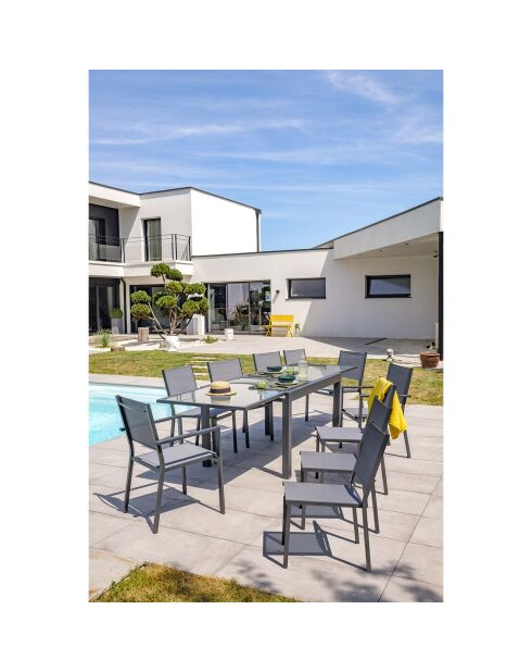 Toledo Gartenset für 10 Personen Anthrazitgrau