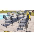 Toledo Gartenset für 10 Personen Anthrazitgrau