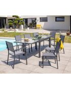 TOLEDE Gartenset für 8 Personen Anthrazitgrau