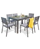 TOLEDE Gartenset für 6 Personen Anthrazitgrau