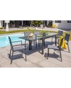 TOLEDE Gartenset für 6 Personen Anthrazitgrau