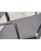 Gartenset STOCKHOLM-TB300-CER Tisch mit Verlängerung + 8 stapelbare STOCKHOLM-CH Stühle Anthrazitgrau