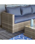 Mobile da giardino Bavaro a 5 posti in resina intrecciata color miele