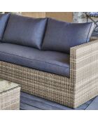 Mobile da giardino Bavaro a 5 posti in resina intrecciata color miele