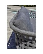 Camargue 4-zits tuinmeubilair in geweven touw en antracietgrijs aluminium