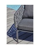 Camargue 4-zits tuinmeubilair in geweven touw en antracietgrijs aluminium