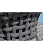 Camargue 4-zits tuinmeubilair in geweven touw en antracietgrijs aluminium