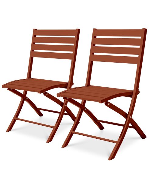 2 vouwstoelen MARIUS-CP-TERRA terracotta - 46x41x82 cm