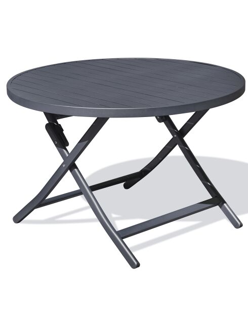 Marius opvouwbare tuintafel in antracietgrijs aluminium - D.110x73 cm
