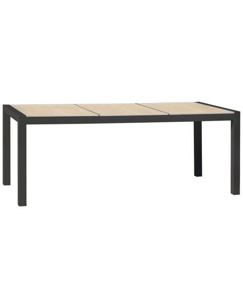 Tuintafel Venise in aluminium en antracietgrijs keramiek - 195x90x75 cm