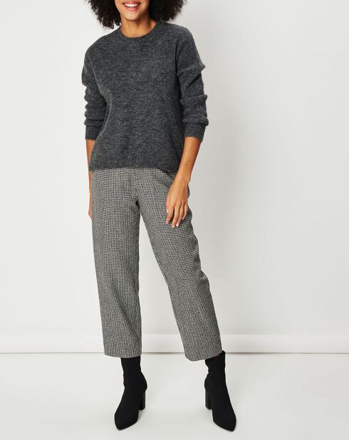 Pantalon en Laine mélangée Cassandre marron/noir/blanc