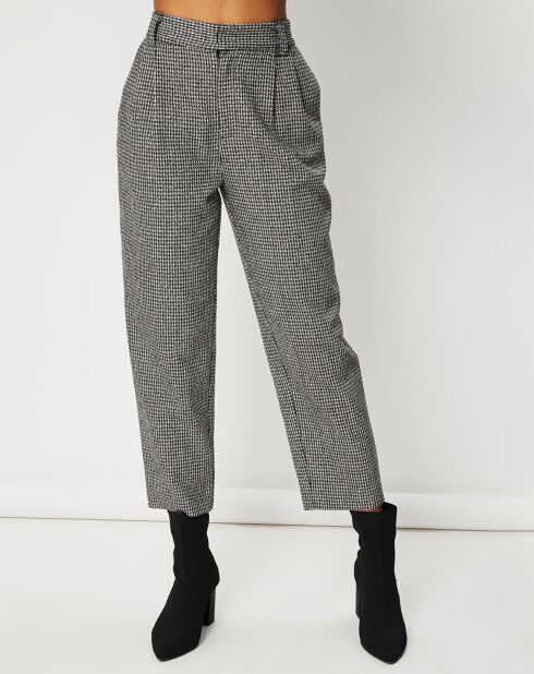 Pantalon en Laine mélangée Cassandre marron/noir/blanc