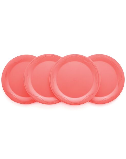 4 Assiettes Grand Air pastèque - D.28x3 cm