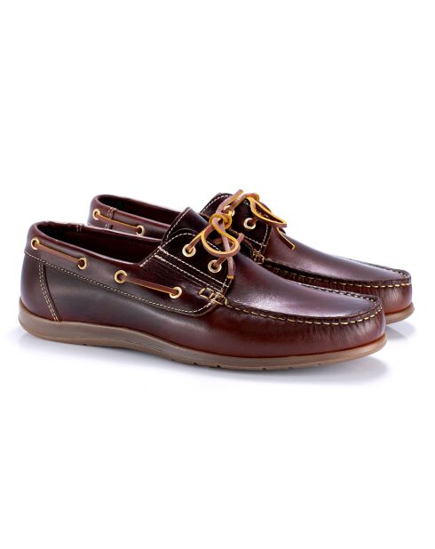 Mocassins en Cuir Crenot cognac