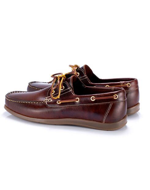 Mocassins en Cuir Crenot cognac