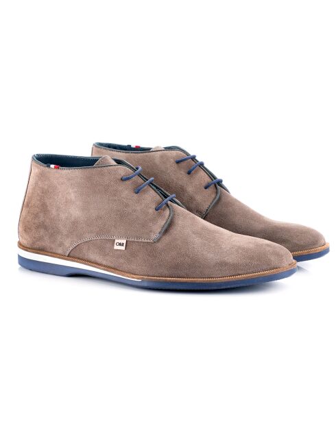 Derbies en Velours de Cuir Serling grises