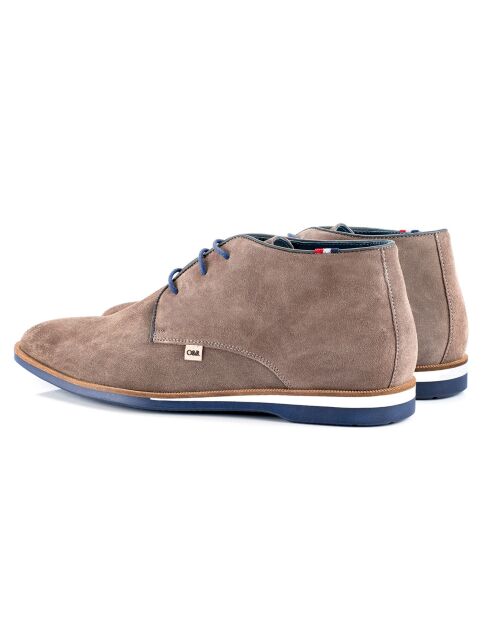 Derbies en Velours de Cuir Serling grises
