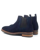Boots en Velours de Cuir Setizo bleu marine