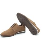 Derbies en Velours de Cuir Smunk taupe