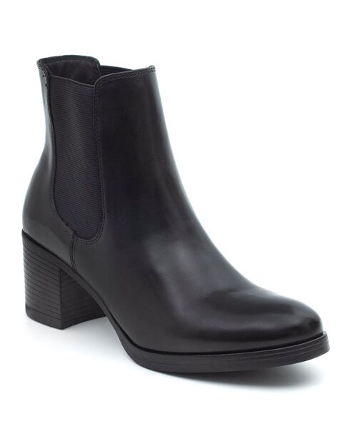 Bottines en Cuir Nayala noires