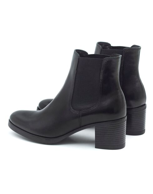 Bottines en Cuir Nayala noires