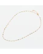 Collier Elisa Mix Agate multicolore en laiton doré