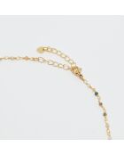 Collier Elisa Mix Agate multicolore en laiton doré