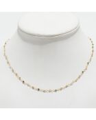Collier Elisa Mix Agate multicolore en laiton doré