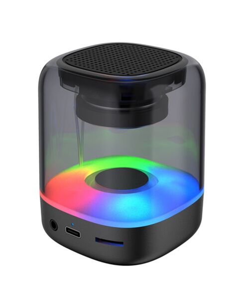 Enceinte Bluetooth 360° 6W portative - Edition Tenoric noire - 30x30x6 cm