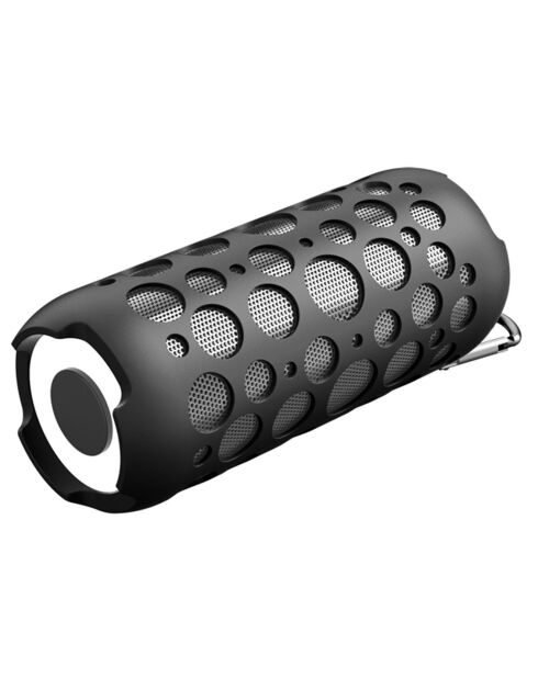 Enceinte Bluetooth 2-en-1 TWS 15W lumineuse avec écouteurs sans fils Edition Mix360 noire - 14x14x6 cm