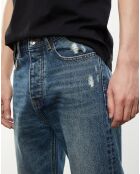 Jean détails destroy bleu vintage