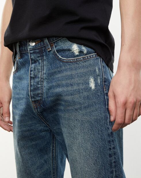 Jean détails destroy bleu vintage