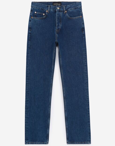 Jean brut coupe droite bleu indigo