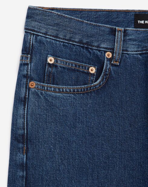 Jean brut coupe droite bleu indigo
